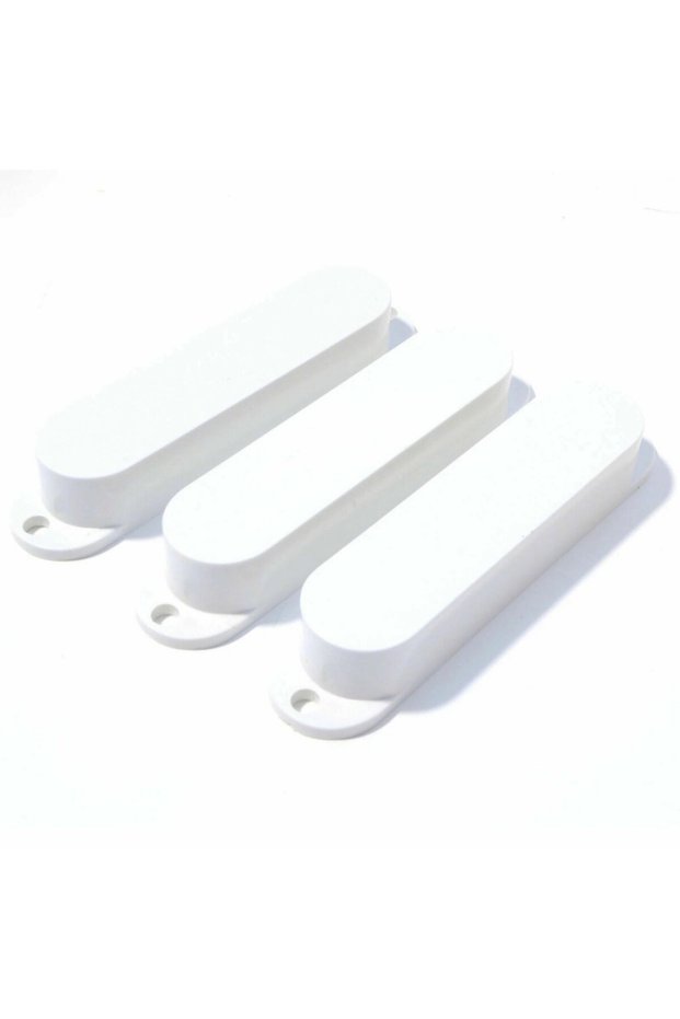 3PCS White Single Coil Pickup Covers Black or White Stratocaster Guitar Solid No Holes