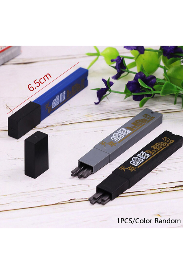 A1 Random 1PC Thick Flat Head Mechanical Pencil Drawing 2B with Refills Pencil Office Supplies Writi