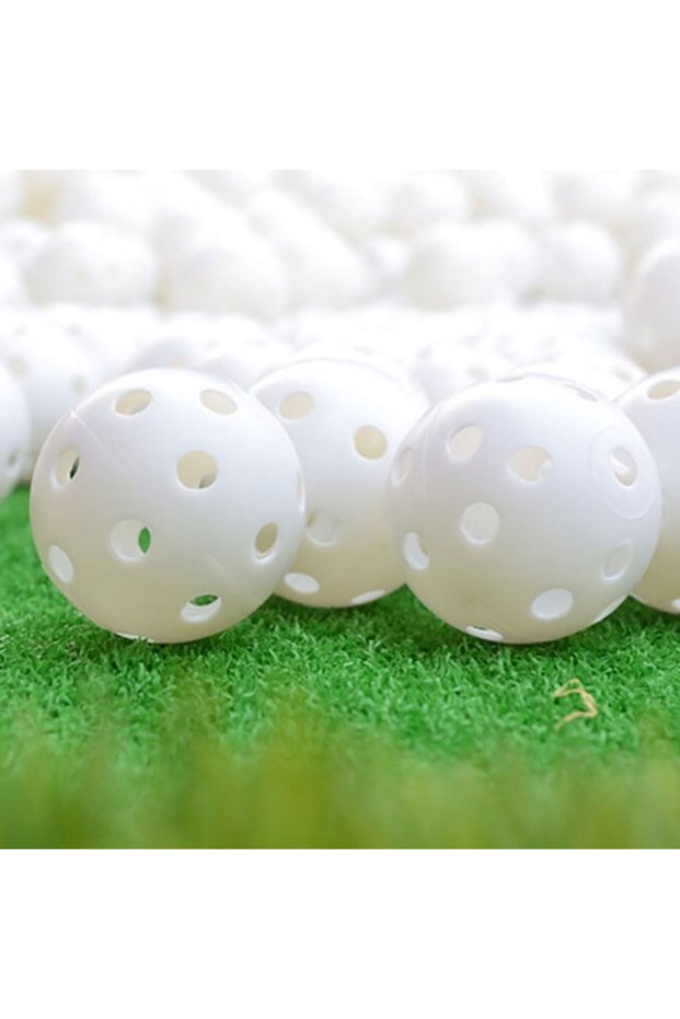 10PCS 10Pcs Practice Golf Balls Hollow Plastic Golf Training Balls Colored Airflow Golf Balls Swing