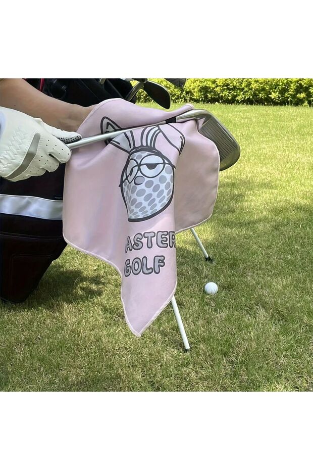 Pink Rabbit Towel New Style Premium Golf Towel Double Sided Print Golf Accessories Super Absorbent Q