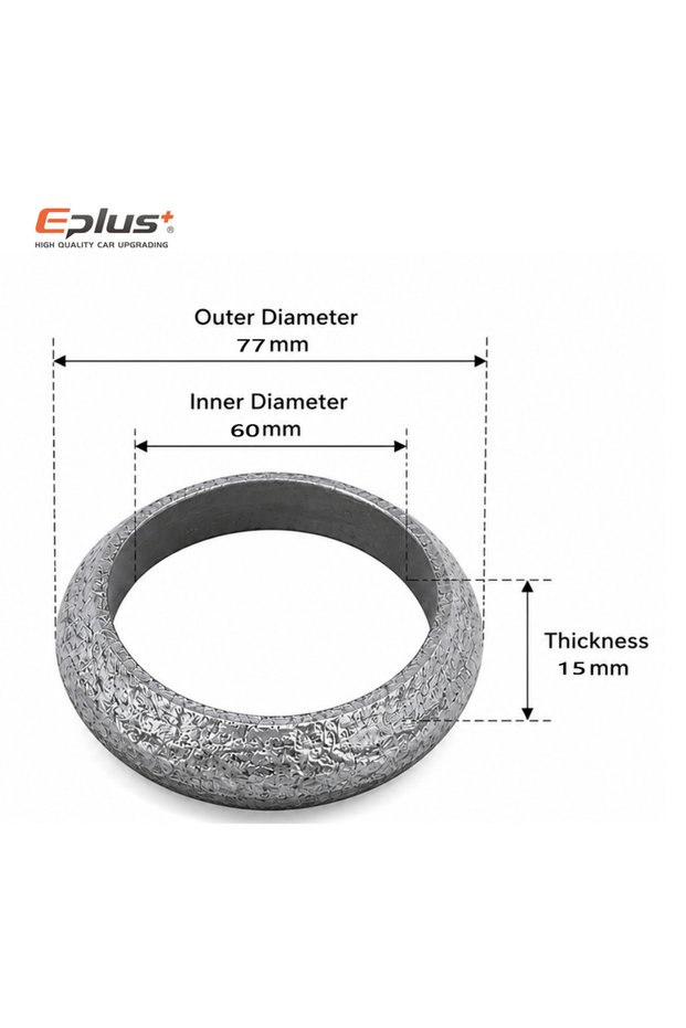 1pcs ID 60MM Universal High‑Temperature Exhaust Donut Gasket Ring‑Shape Exhaust Pipe Flange Seal Gas
