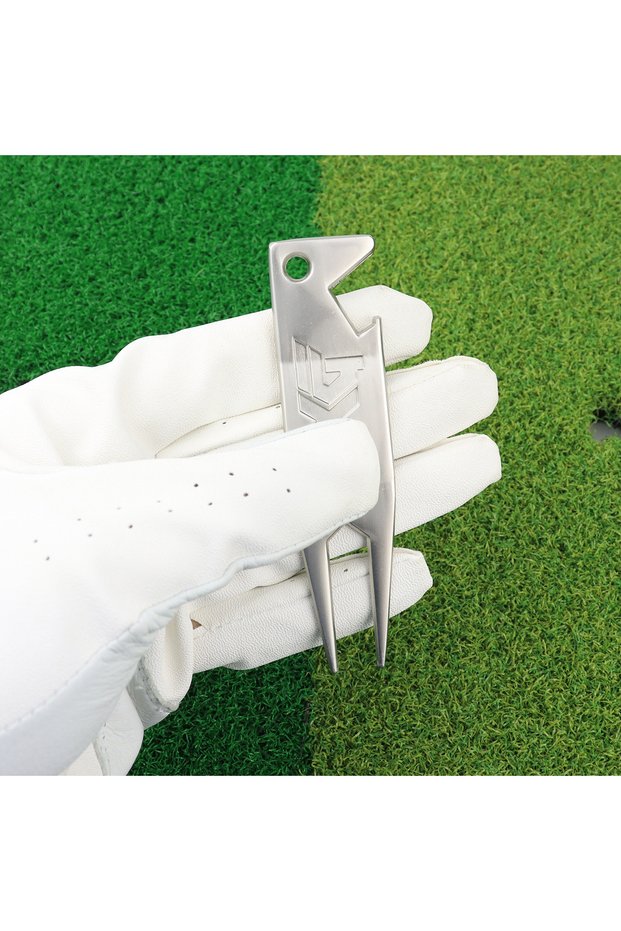 silver Golf Fork Black Green Repair Fork Bottle Opener Functional Accessories Zinc Alloy Material Go