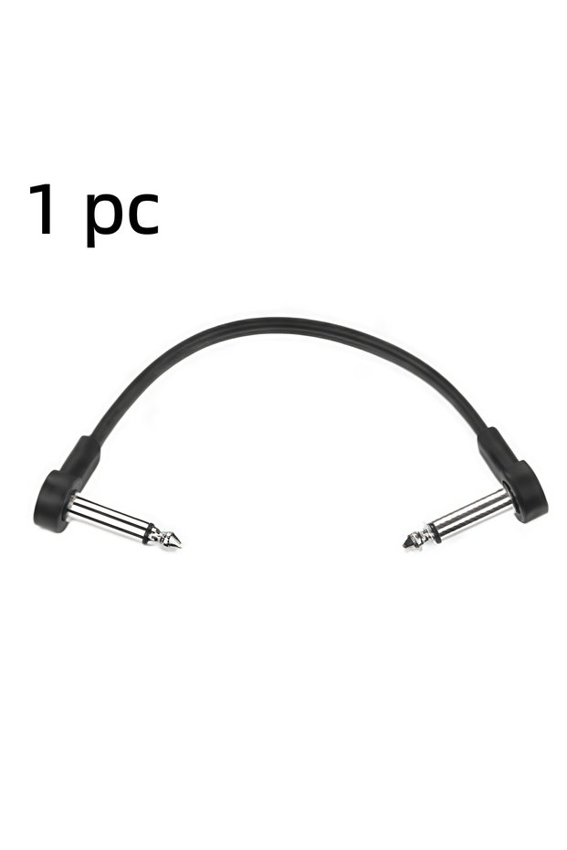 1 pc Miwayer 15cm Guitar Effect Pedal Flat Patch Cables, 1/2/4/6pcs Kit, 1/4 Right Angle Connector L