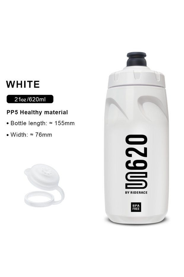 WHITE RIDERACE Bicycle Kettle Portable Bike Cup Cycling Water Bottle 620ML PP5 BPA FREE Outdoor Runn