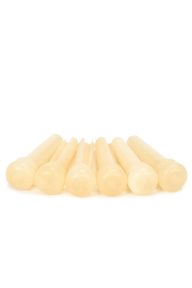Unbleached bone A 6pcs Acoustic Guitar Bridge Pins , Bovine bone bleached /primary colors/Ebony/Coco