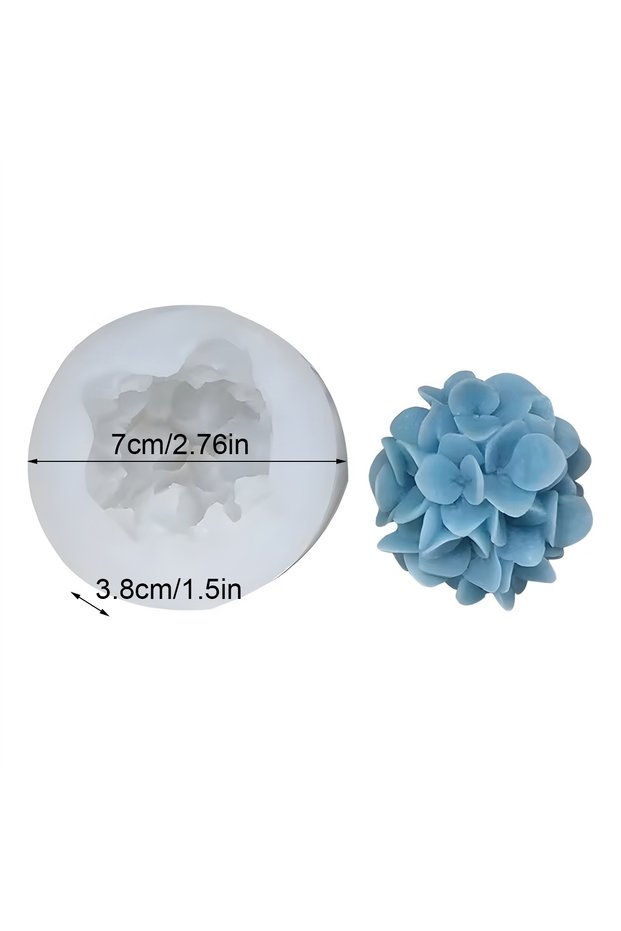 WHITE 3D Embroidered Flower Blossom Silicone Mold Scented Candle Soap Resin Plaster Crafts Decor Mol