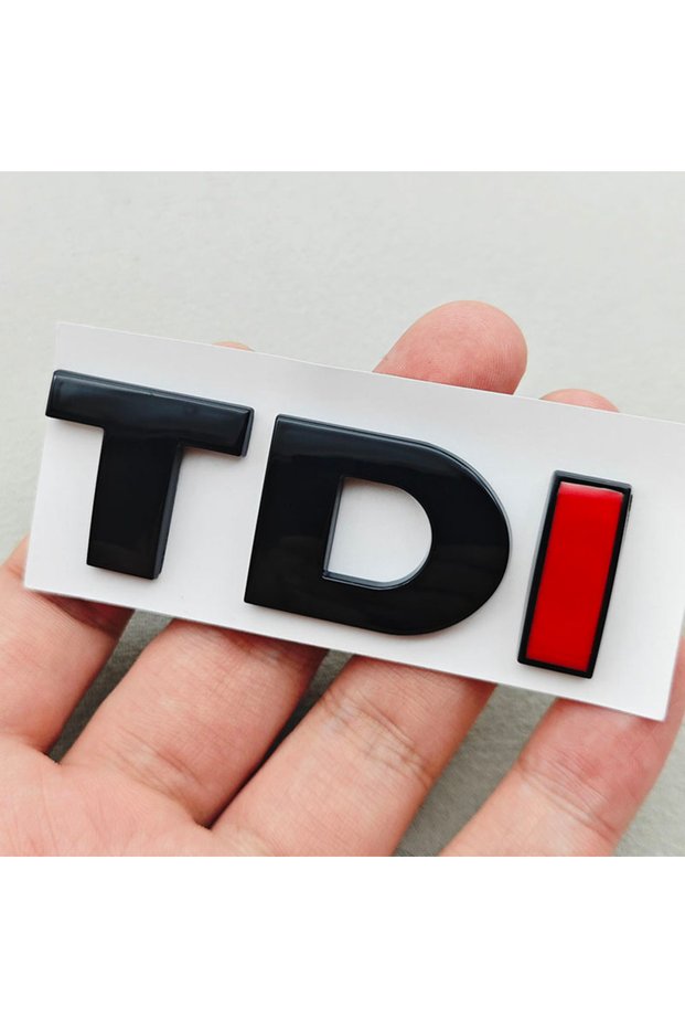 TD Black I Red 3D ABS Black Logo TDI Emblem Car Trunk Badge for VW Passat Jetta Touareg Tiguan Toura