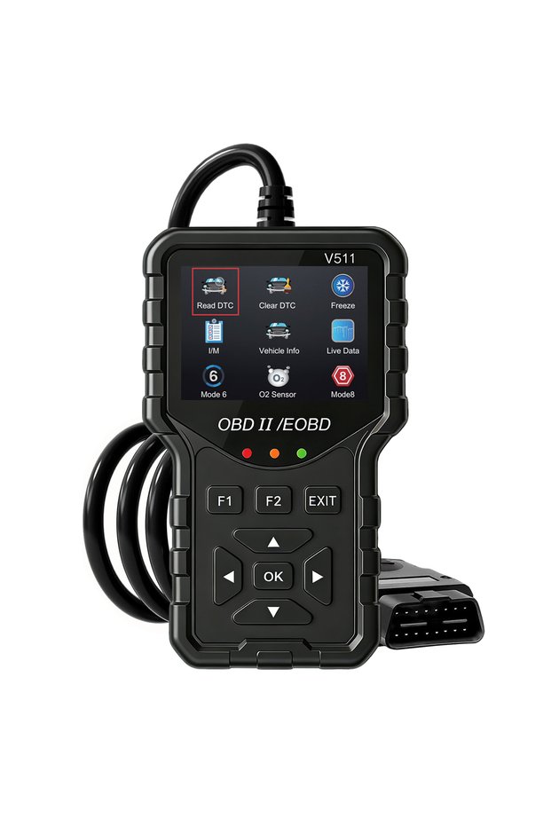 black V511 Obd2 Scan Diagnostic Tool, Equipped with Battery Tester, Engine Fault Code Reader, Real-T