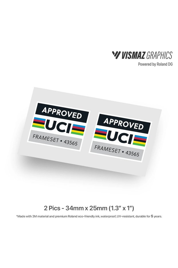 2Pcs Approved Square Frame Approval Label Certification Sticker - Bicycle Decal Waterproof Vinyl For