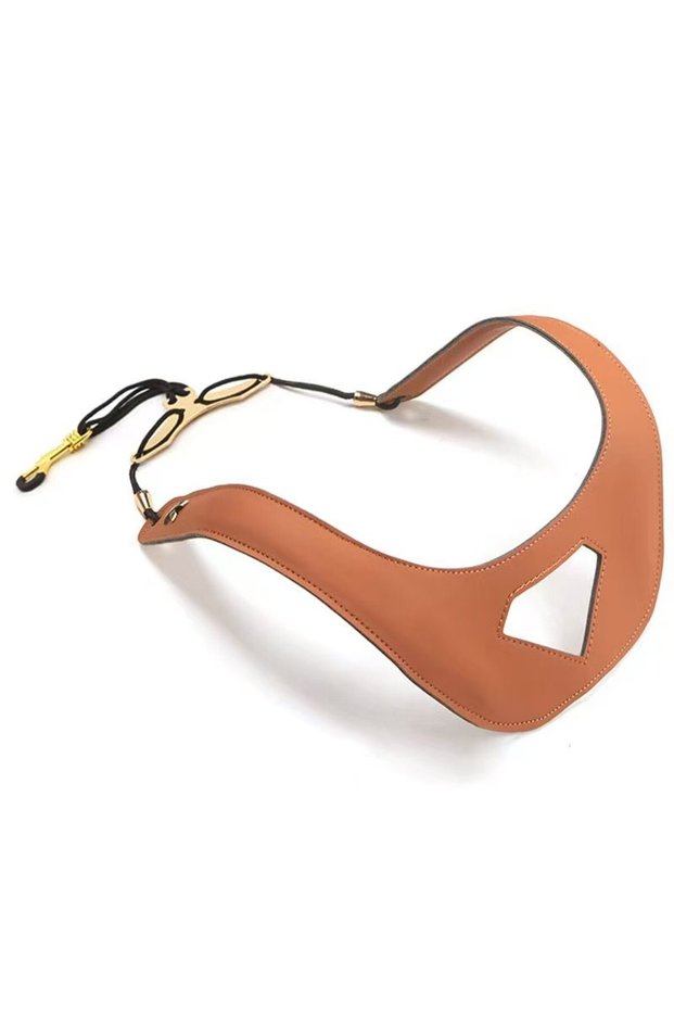 Brown Miwayer Sax Neck Strap /Length Adjustable Leather Sax Shoulder Harness Strap/for Sax Musical I