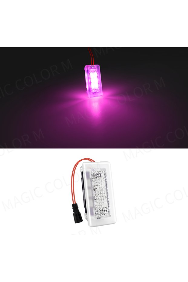 1PC Pink For Tesla Model 3 Y S X LED Atmosphere Foot-Well Lights Car Interior Lighting Floor Door Pu