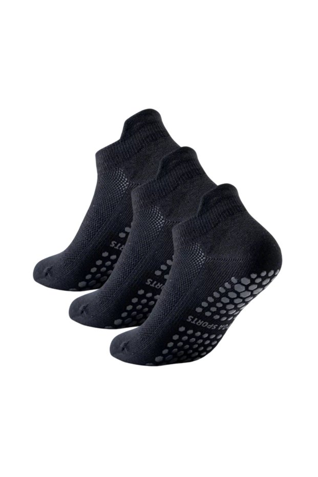 xiaotoumi-3hei 3 Pairs Ankle Socks Womens and Mens Couple Student Cotton Ear New Plus Size Mesh Athl
