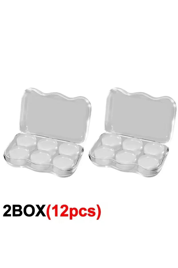 2 Box(12pcs)-Gel Transparent Soft Silicone Gel Earplugs Silent Noise Cancelling Sleeping Ear Plug Wa