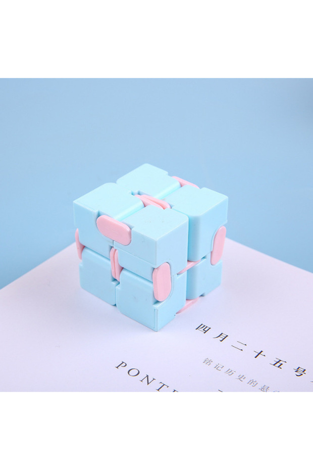 Blue Infinite Magic Cube Fingertip Holy Hand Artifact Intelligence Stress Relief Toy Macaron Finger