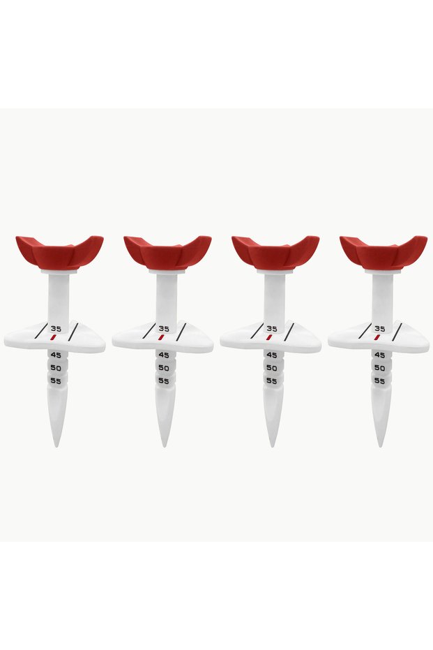 Red 4Pcs Large Head Golf Tees 33-55mm Adjustable Height Golf Training Tee Outdoor Golf Practice Acce