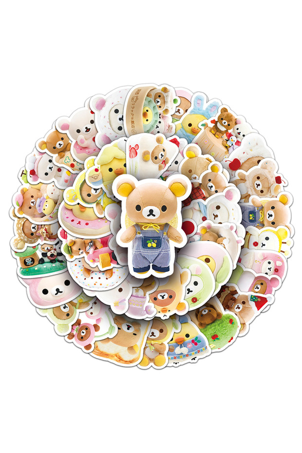 54pcs 54pcs Cartoon Cute Rilakkuma Stickers PVC Material Personalized DIY Refrigerator Phone