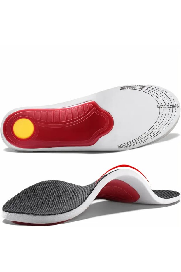 EU39-40 black Orthopedic Insoles Sole Shock-absorbing Insoles Orthopedic with Arch Support Feet Ease