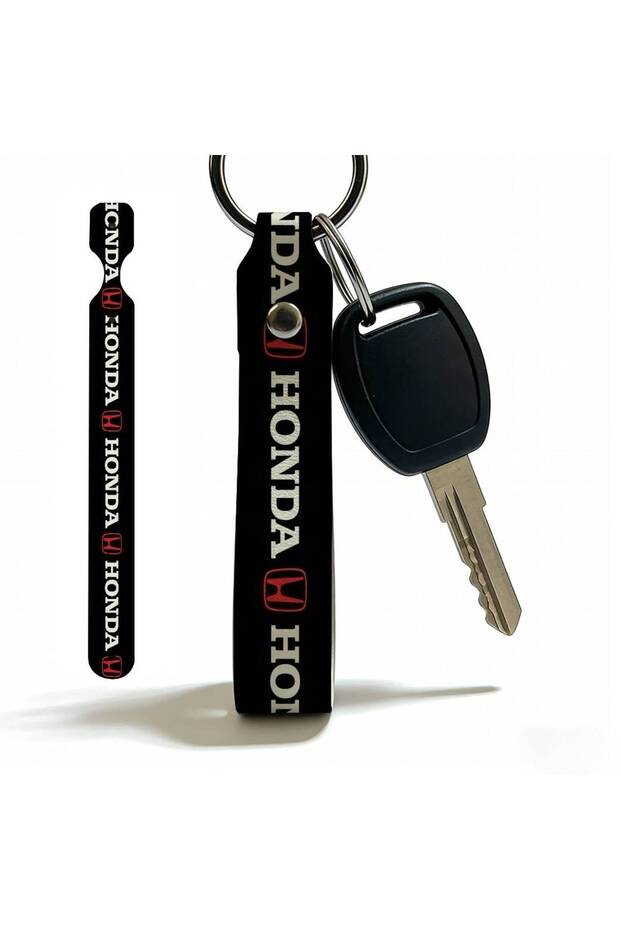 z4 22x2cm Motorcycle HONDA PU Leather Keychain Minimalist Key Holder Durable Key Organizer Car Keys
