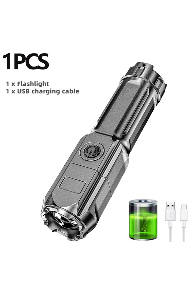 304 100000 Lumen Super Bright Tactical LED Torch Rechargeable Flashlight Waterproof Outdoor Fishing