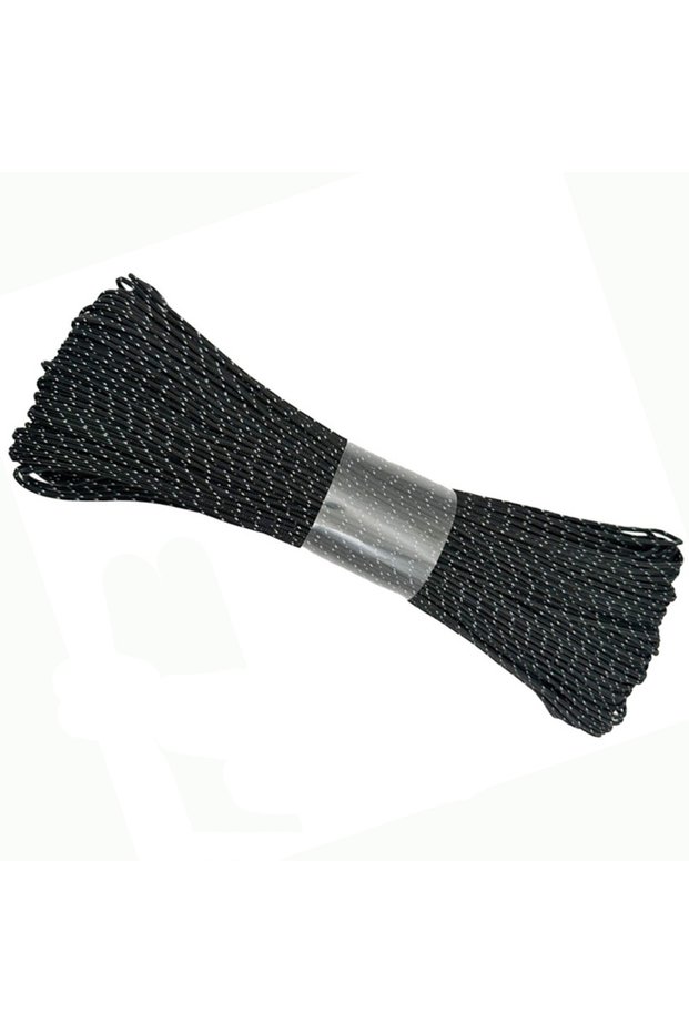 10M(32.8FT) black 2mm Reflective Paracord Length 10//50/100M,Tactical Parachute Cord Tent Camping,Fi