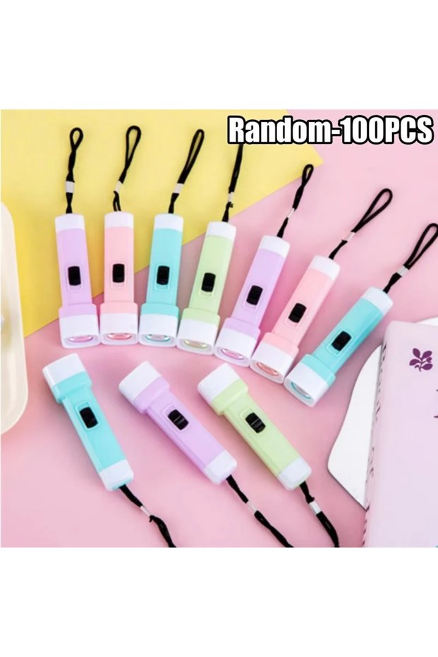 Random-100PCS Small LED Torch Mini Flashlight for Children Birthday Party Favors Kids Emergency Ligh