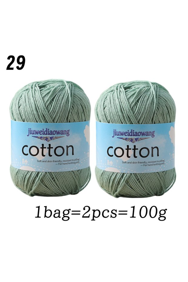 29 Medium-Fine Pure Cotton Yarn, Comfortable Knitting Yarn, High-End Quality, Suitable for All Seaso