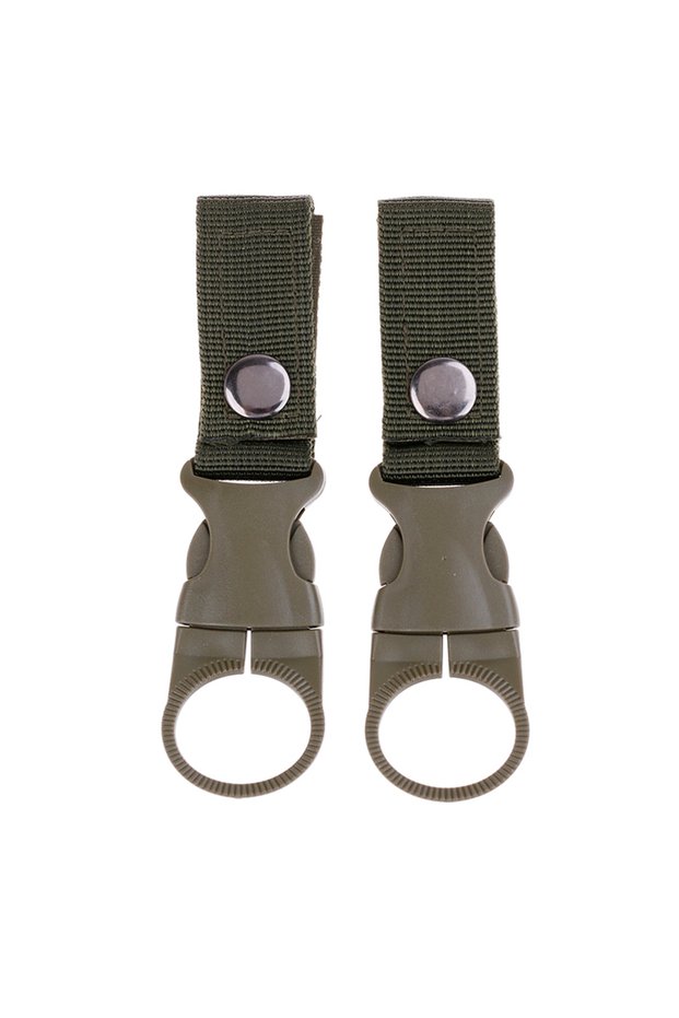 green 2 Pack Nylon Water Bottle Carabiner Clip Multifunction Belt Backpack Hanging Buckle For Outdoo