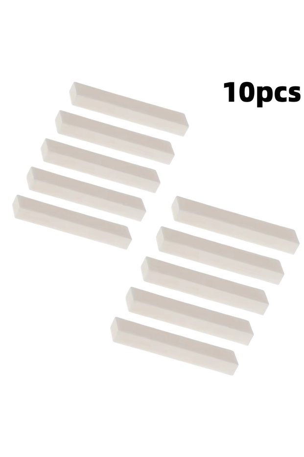 10Pcs Miwayer 3/5/10Pcs Blank Bone Nut Saddles Unslotted Buffalo Bone Bridge Nuts/for Guitar Instrum