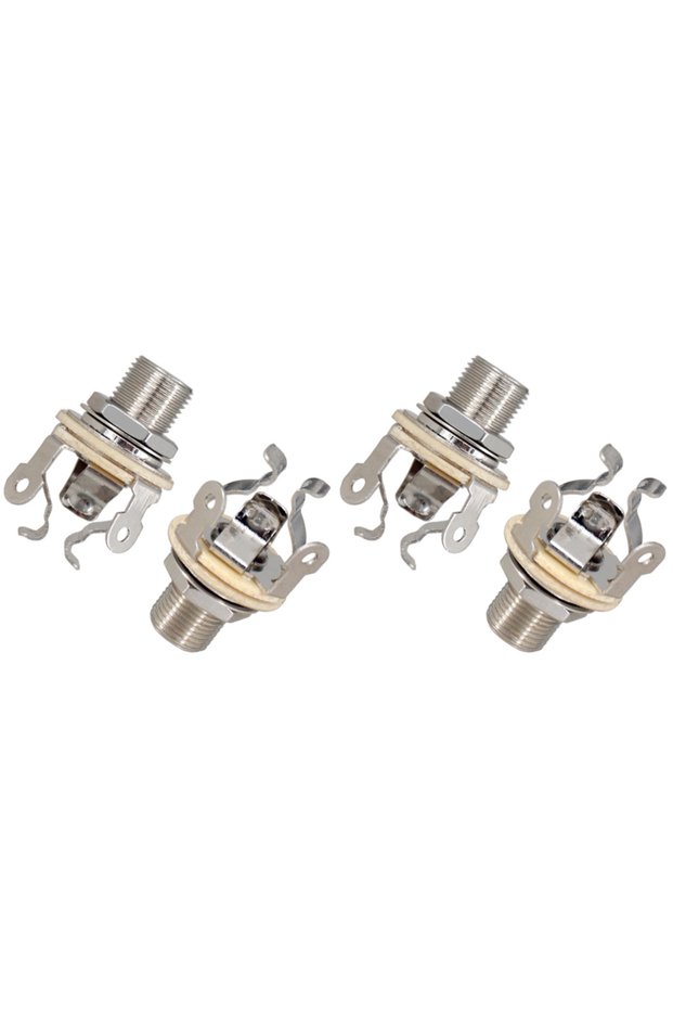 Silver 4pcs 2-10PCS 1/4 Inch 6.35Mm Guitar Pickup Output Jack Socket Metal Guitar Stereo S