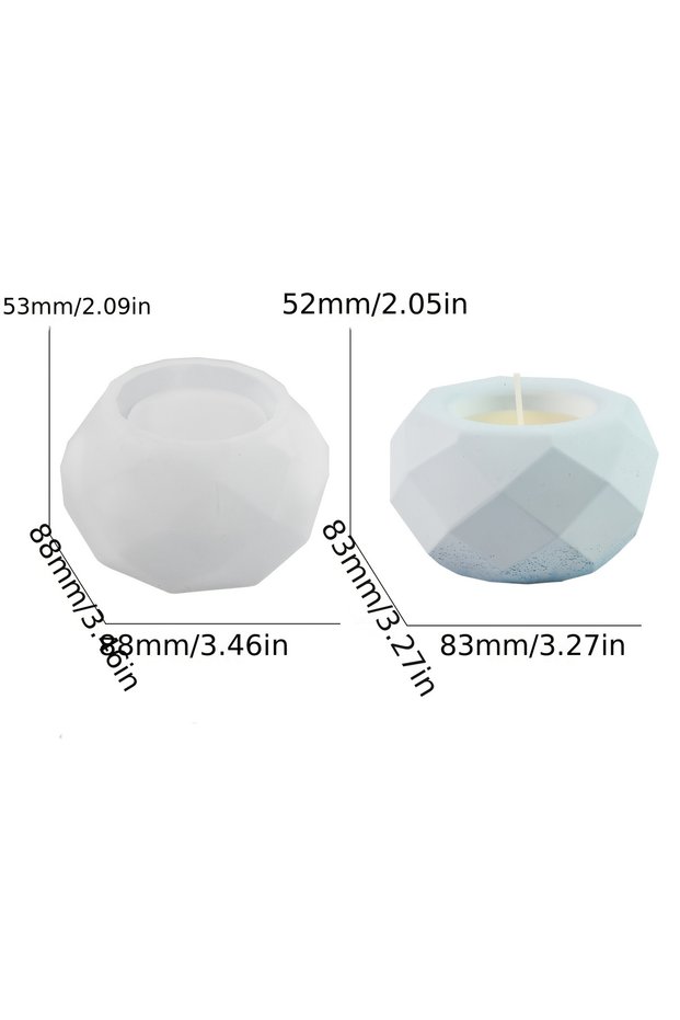 01 Resin mold for making round candle holdersdecorative plaster flower pots, DIY crafts, silicone mo