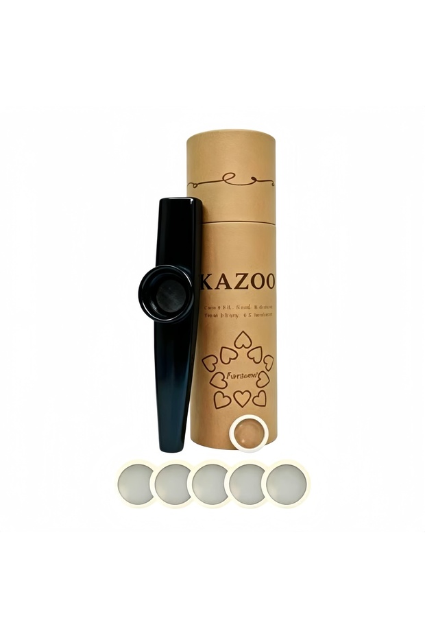 Black Miwayer Kazoo Set with Kazoo + Flute Barrel + 5pcs Diaphragms, 7 Colors, Simple Easy to Learn