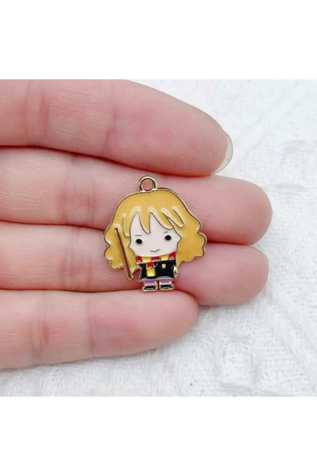 25 10pcs alloy drip oil cartoon character pendant, DIY jewelry making earrings, keychain accessories