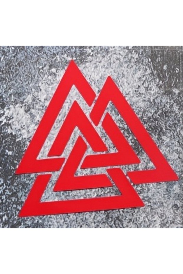 anh3-13x12cm-red 1PC Interlocking Triangle Vinyl Stickers Black Red White Waterproof Self Adhesive D
