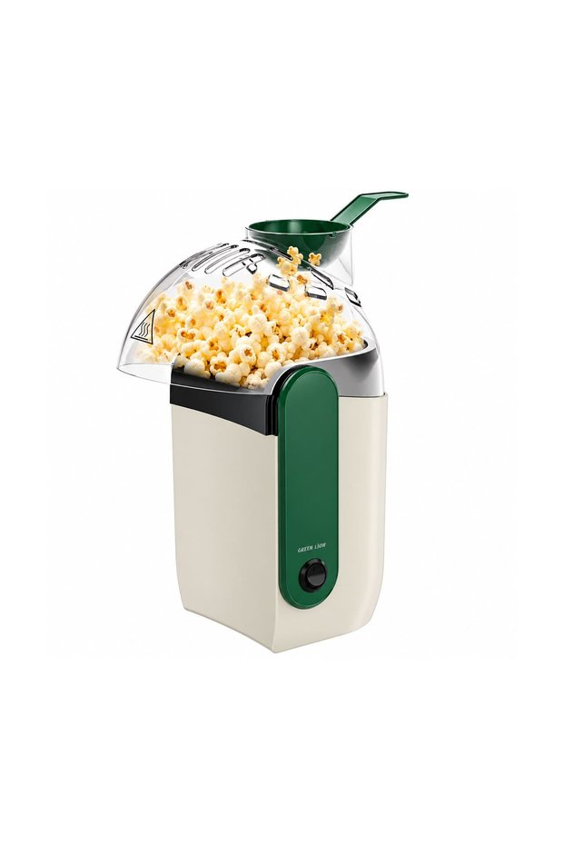 Pop Mate Popcorn Maker 1200W, Electric Hot Air Popcorn Machine, Oil-Free Popper, 60g in 2-3 minutes
