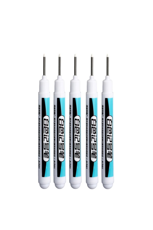 5Pcs-0.7mm 1/16/20Pcs White Permanent Marker Pens Set 0.7/1.0/45MM Markers Paint Pen Ink for Plastic