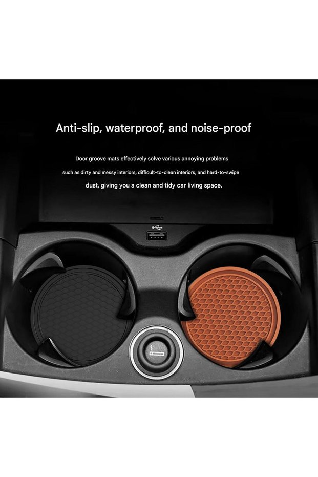 New Car Cup Holder Anti-Slip Silicone Insert Coaster Mat Universal Car Accessories Black Fit For Mos