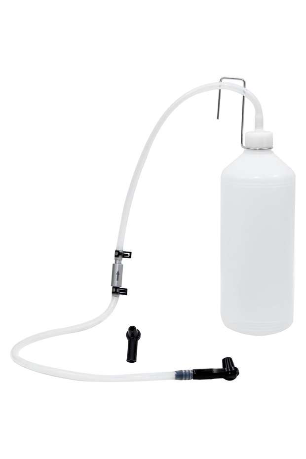 1L 1L Brake Fluid Bleeder Kit with Non-Return Valve & Hook - Car Motorcycle One Person Bleeding Tool