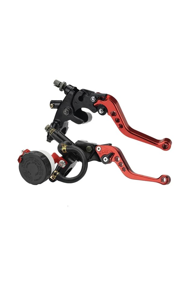 Red Universal 7/8" 22mm CNC Aluminum Brake Clutch Pump Lever Hydraulic Master Cylinder for 250cc-500