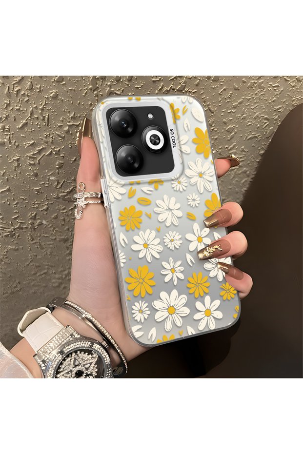 Tecno Spark 20C Compatible Spring Daisy Printed Case, Durable, Cute.
