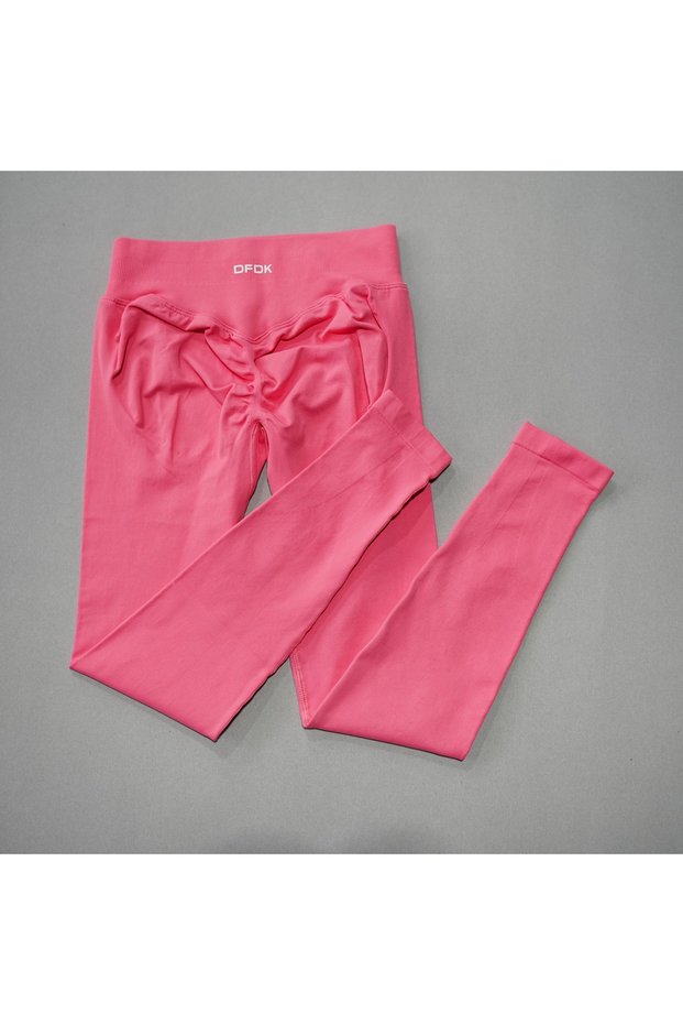 S coral pink DFDK 26 New Women Seamless High Waist Yoga Leggings Butt Lifting Compression Tummy Cont