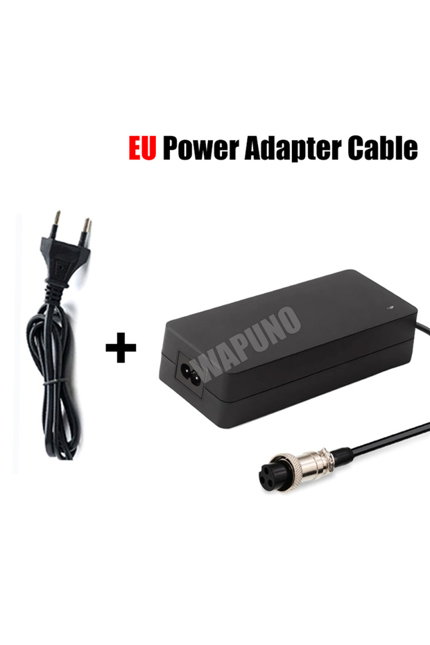 54.6V EU Plug 54.6V 2A Lithium Battery Charger GX16-3 Pin Connector for 48V ZERO VSETT Kaabo Speedwa