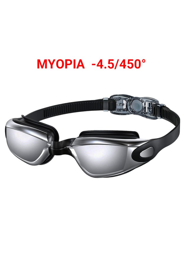 BlackGray-4.5 Optical Swimming Goggles Myopia Shortsighted Nearsighted Swim Goggles Leakproof Anti-F