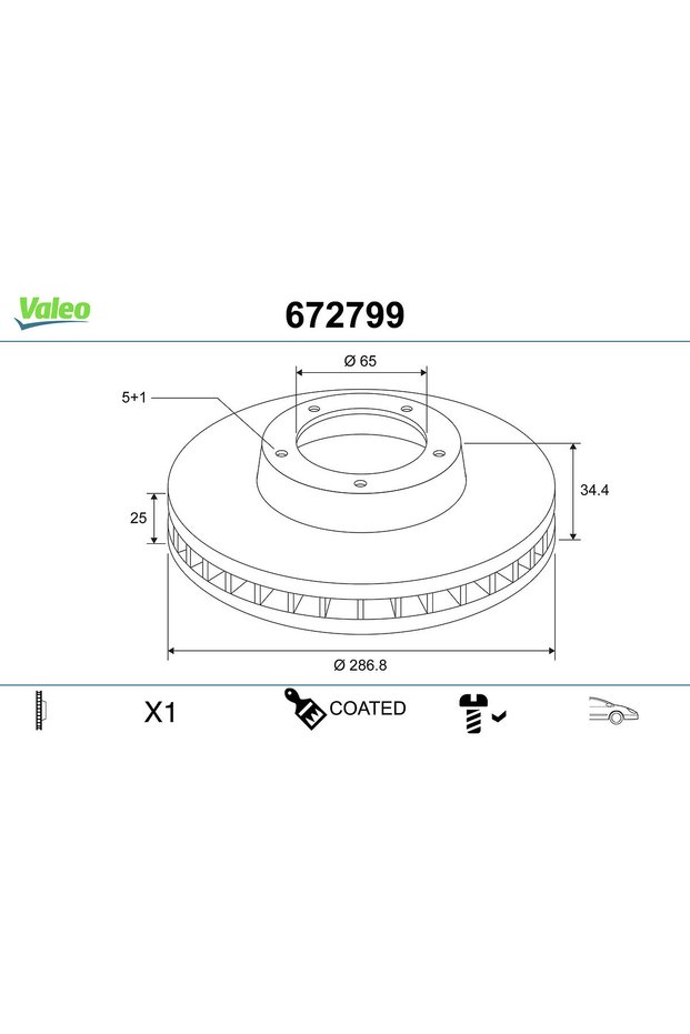 Disc frână 672799, set 2 buc.