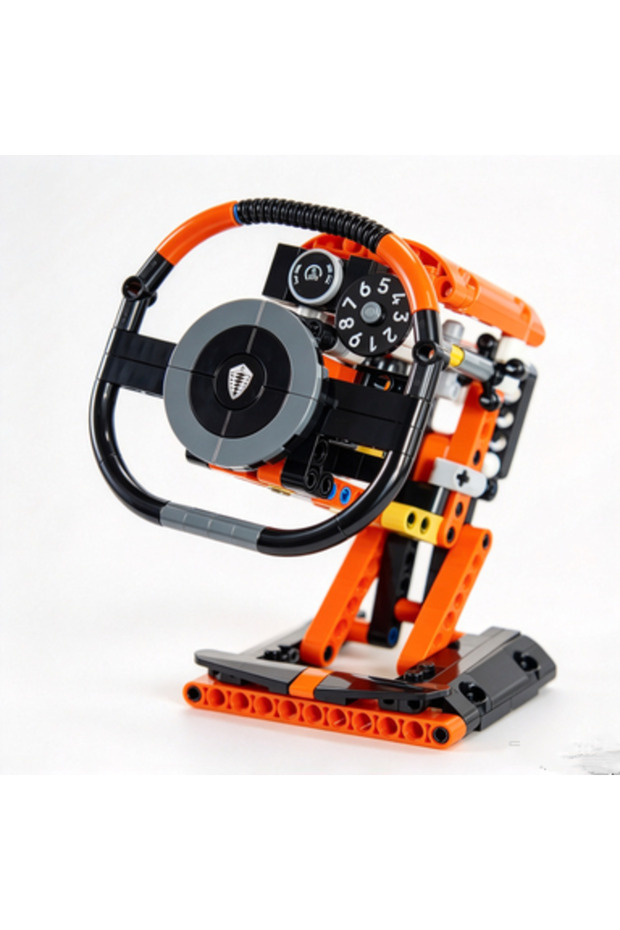 228pcs C Race Style Steering Wheel Building Blocks 228pcs, Sport Vehicle Interior Cockpit Replica Ad