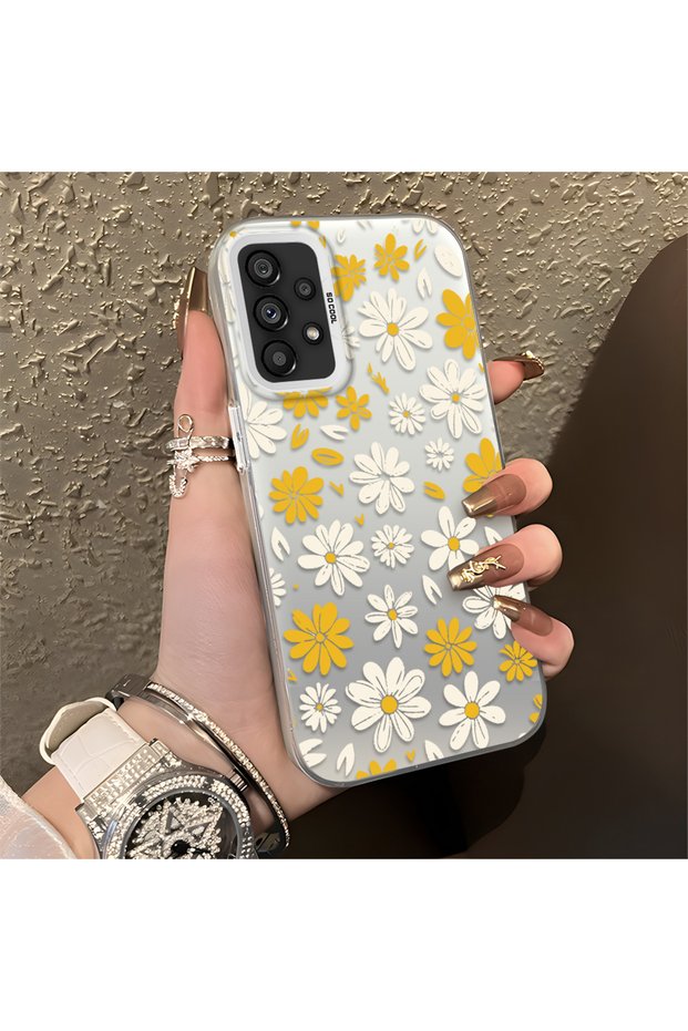 Samsung Galaxy A73 Compatible Spring Daisy Print Case, Durable, Cute.