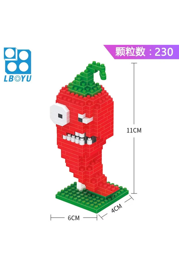 No box Plants VS Zombies Blocks Small Cartoon Mini Building Block Peashooter SunFlower Chomper Assem