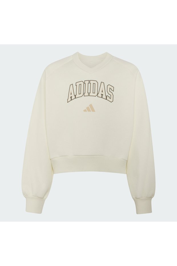 Seasonals Collegiate Typography V-neck Junior Girls Sweatshirt