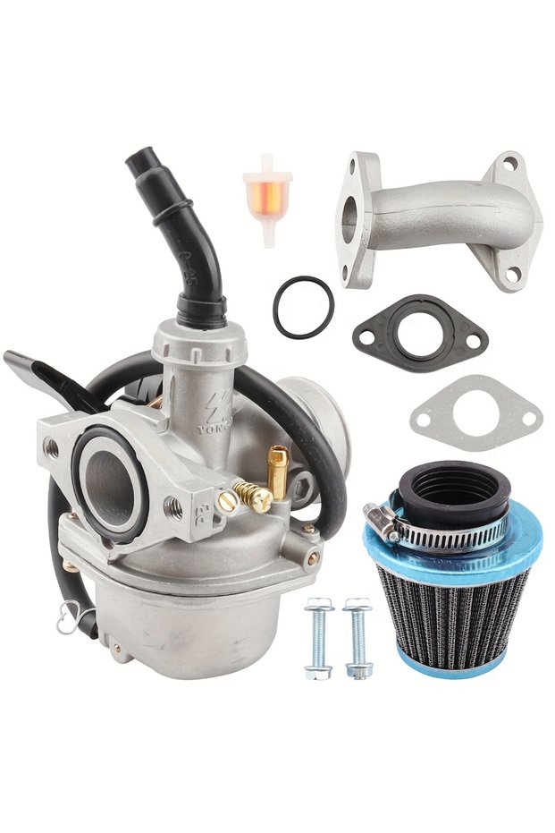 3 PZ19 Carburetor 19mm Carb with Air Filter, Motorcycle Carburetor Set For Chinese TaoTao Baja 50cc