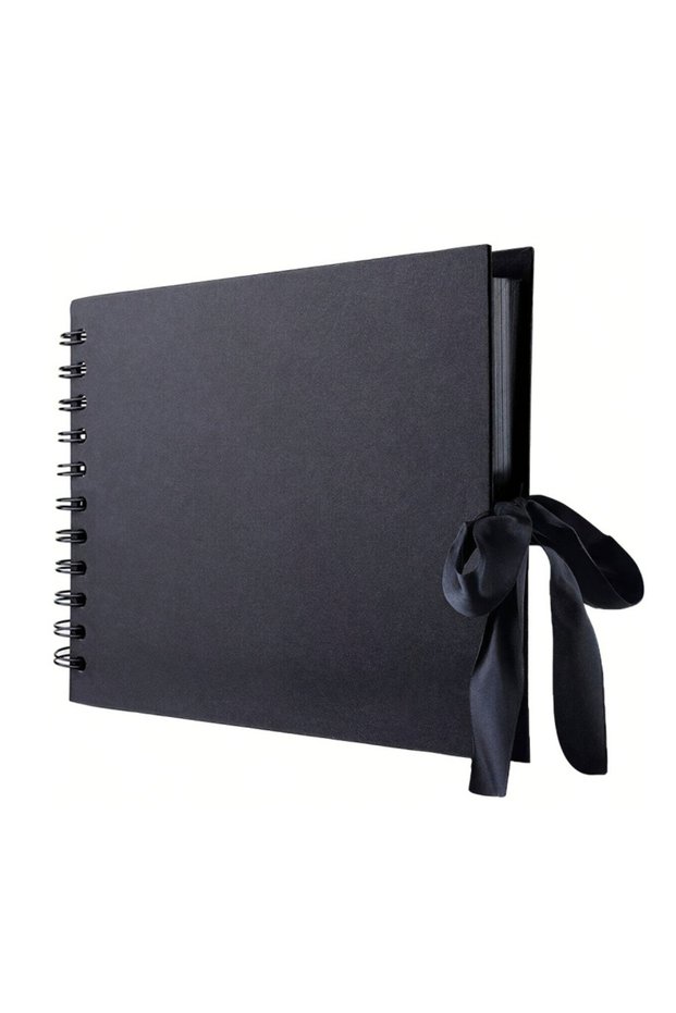 black 1pc A5 Black Drawing Book DIY Craft Photo Albums Scrapbook Cover Kraft Album for Wedding Anniv