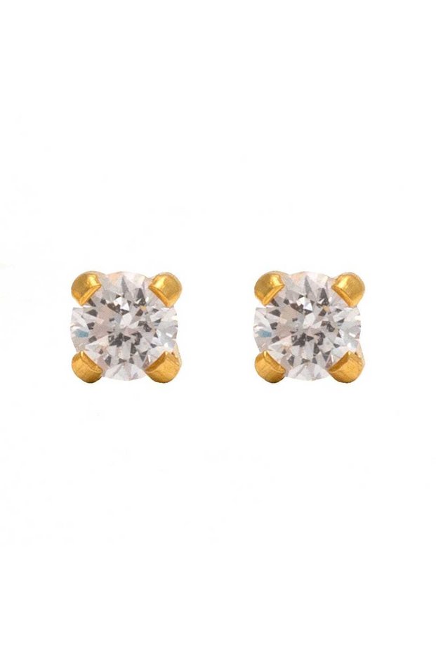 2 mm CZ Gold Plated